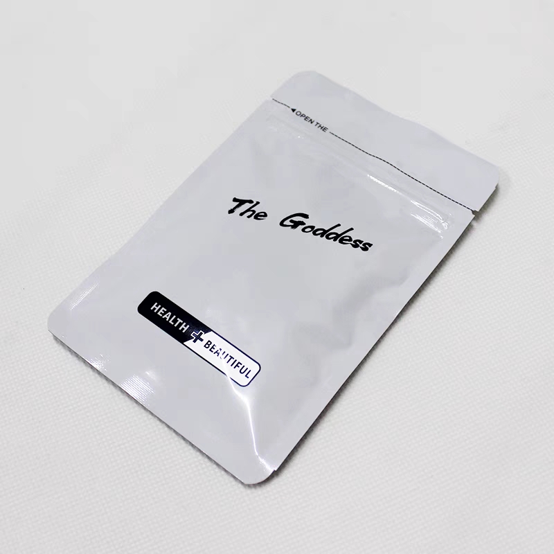 White Cosmetic Accessories Recyclable Packaging with Logo Frosted Bags Low MOQ Accepted Small Zipper Pouch