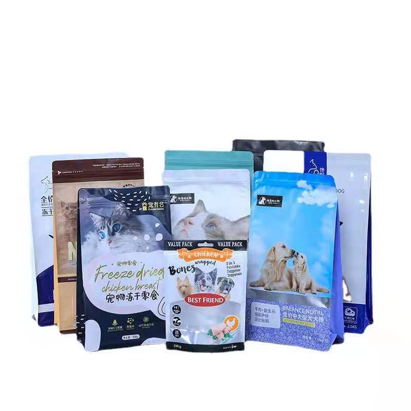 Custom Printing Ziplock Plastic Dog Treats Pet Food Packaging Bags