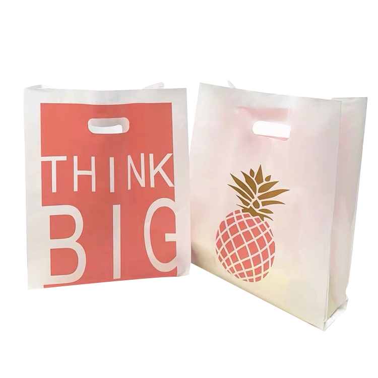 Merchandise Plastic Shopping Bags Die Cut Handles Perfect for Retail/Party Favors/Birthdays Bags Plastic Shopping