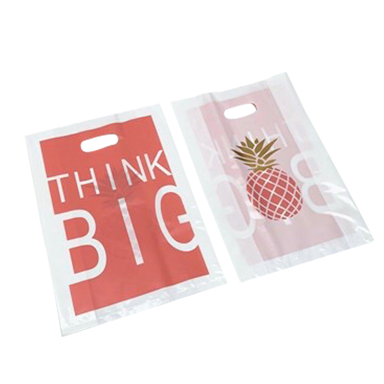 Merchandise Plastic Shopping Bags Die Cut Handles Perfect for Retail/Party Favors/Birthdays Bags Plastic Shopping