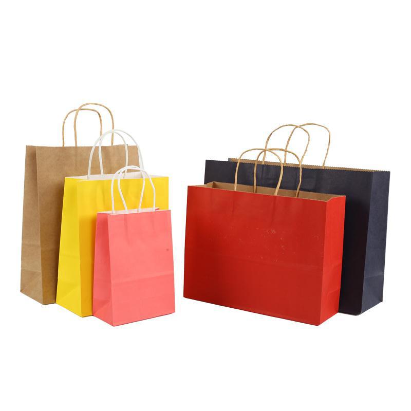 customized Size Luxury Clothes Paper Bag With Your Own Logo Brown Kraft ...
