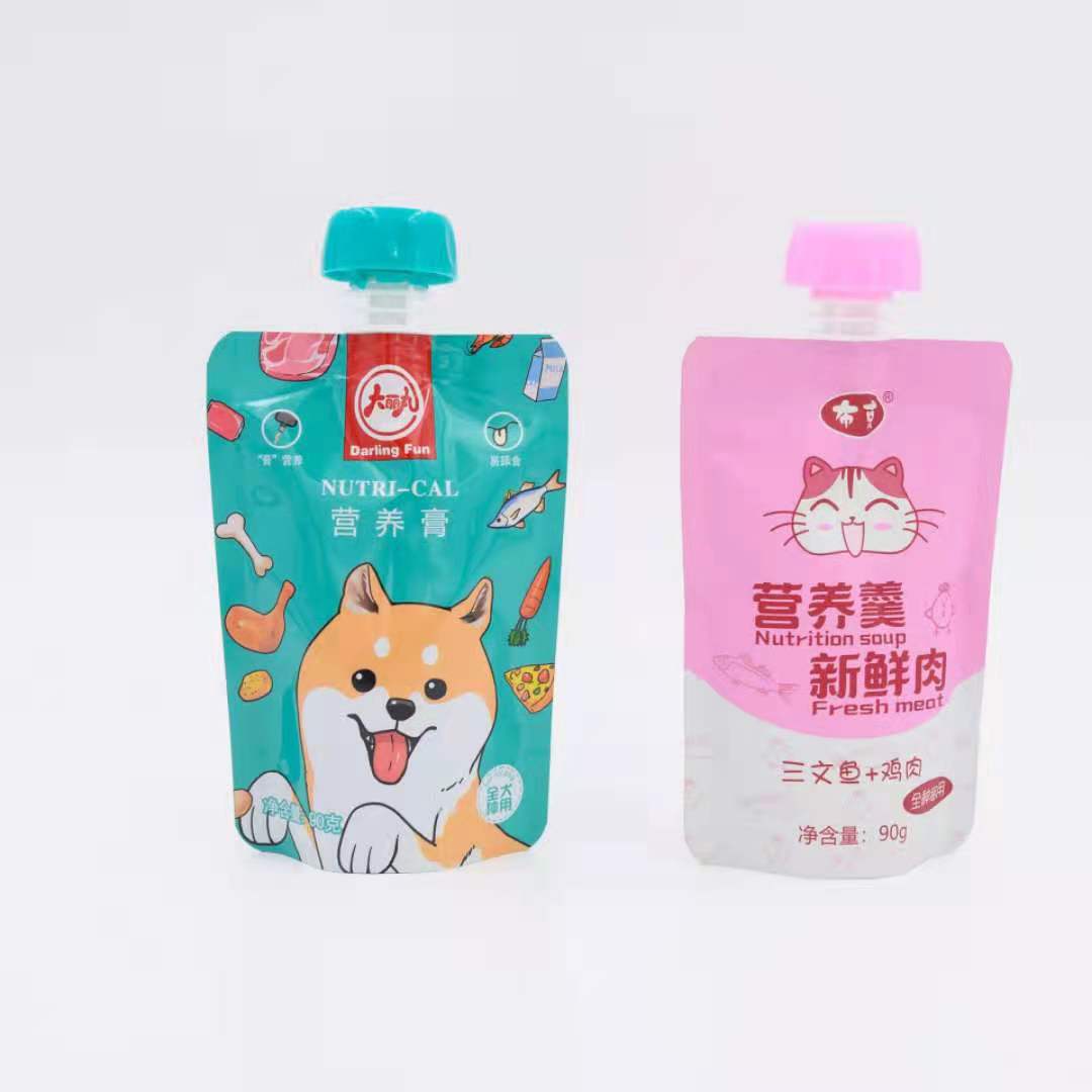 Free Samples Stand Up Pouch Aluminum Foil Plastic Bag with Nozzle for Liquid Drink Packing Spout Pouch