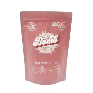 Candy Stand Up Packaging Gummy Stand Up Pouch Matte Pink Food Packaging Bags