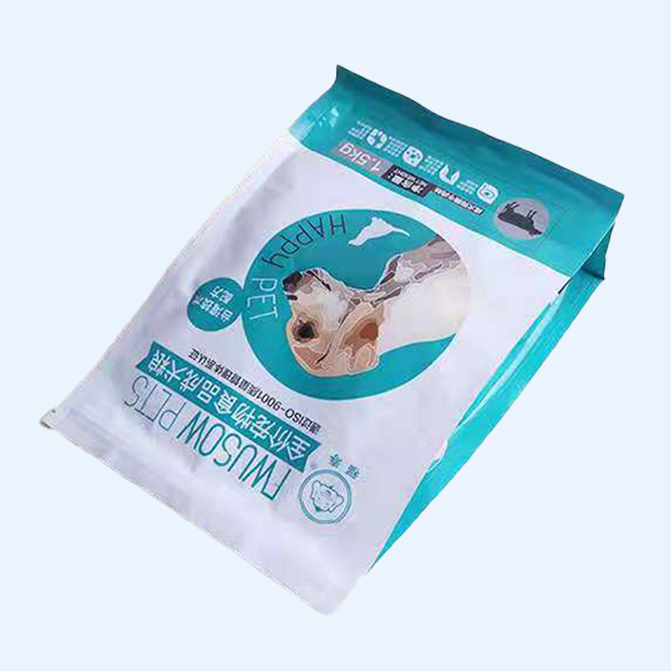 Customized Frosted Stand Up Aluminum Foil Four Eight-side Recyclable Ziplock Cat Dog Pet Food Packaging Bags